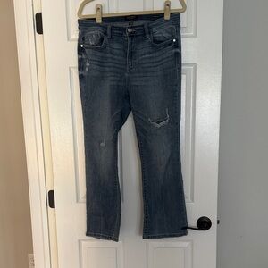 Judy Blue Distressed Capri Bootcut Jeans